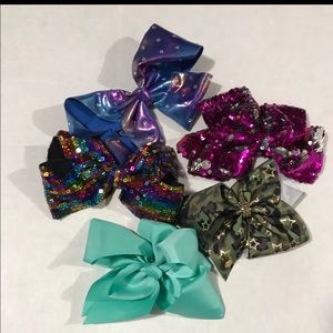 Girls Lot of 5 JoJo Siwa Big Hairbows Sequin Camo